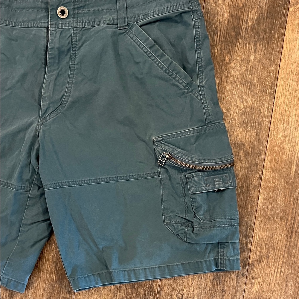Kuhl Men's Teal Cargo Shorts - Picture 2 of 12